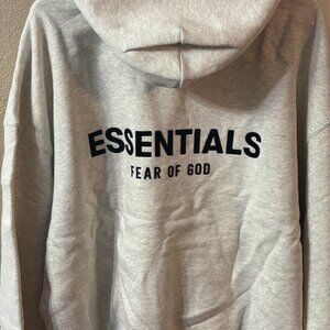Essentials Fear of God Light Oatmeal Hoodie SM